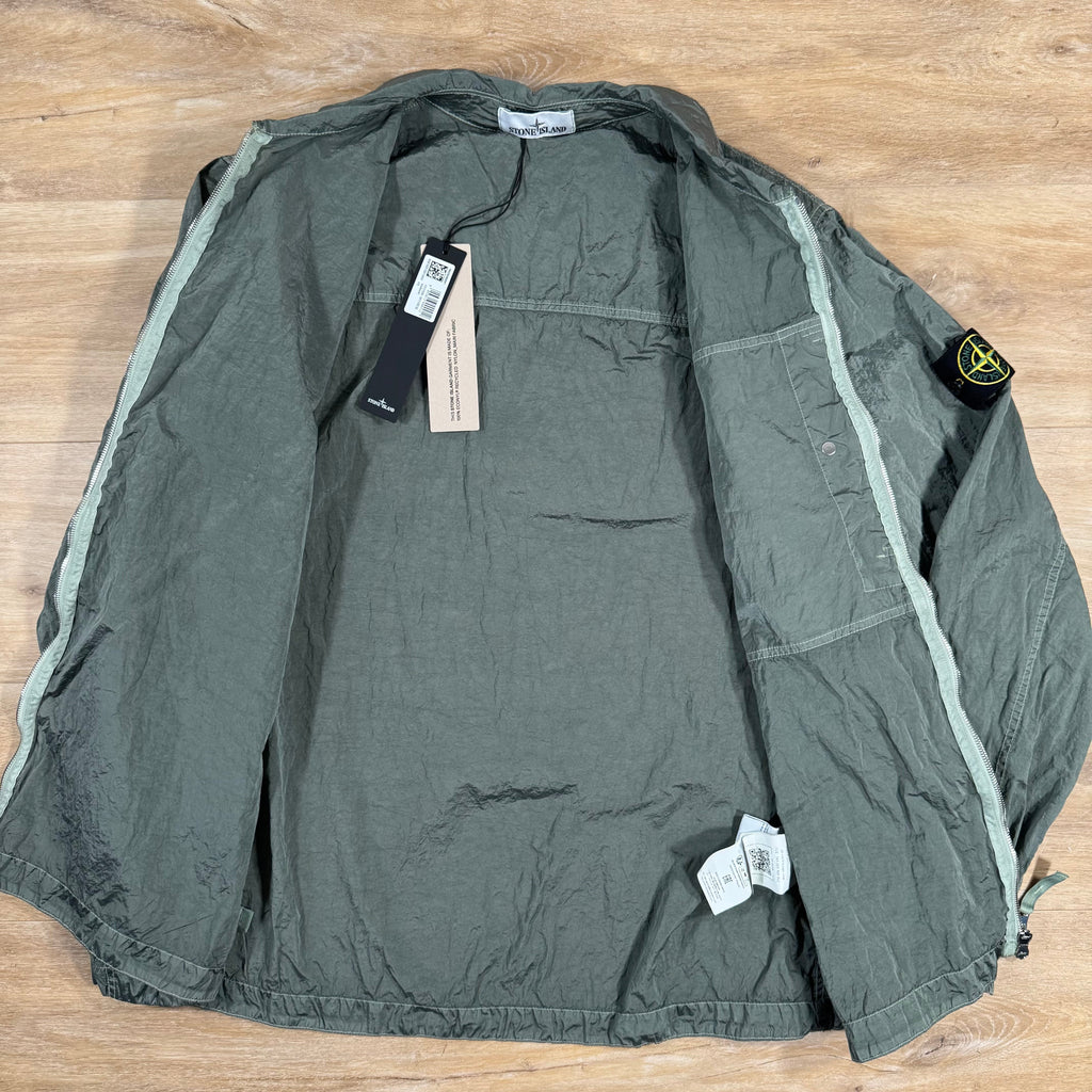 Stone Island Nylon Metal Overshirt in Sage Green -Usfansport