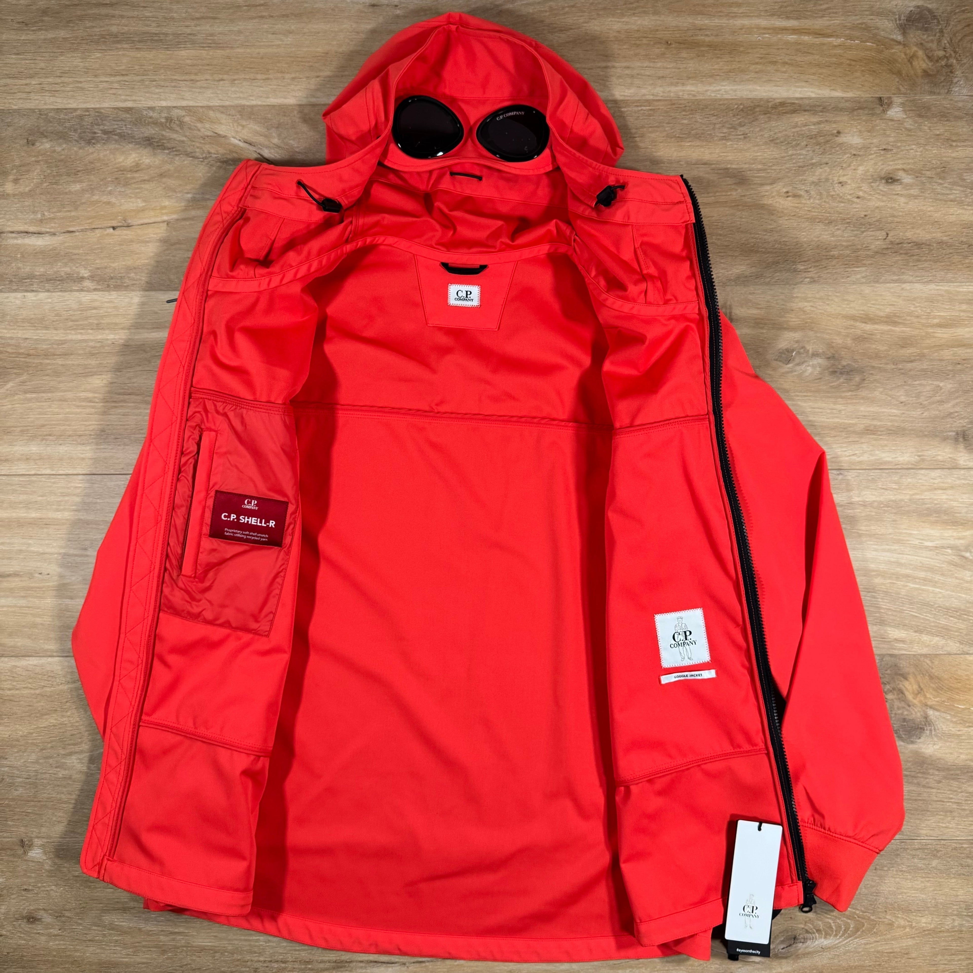 CP Company Shell-R Goggle Jacket in Poinciana Orange -Usfansport