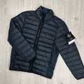 Stone Island Woven Down Jacket - Black -Usfansport