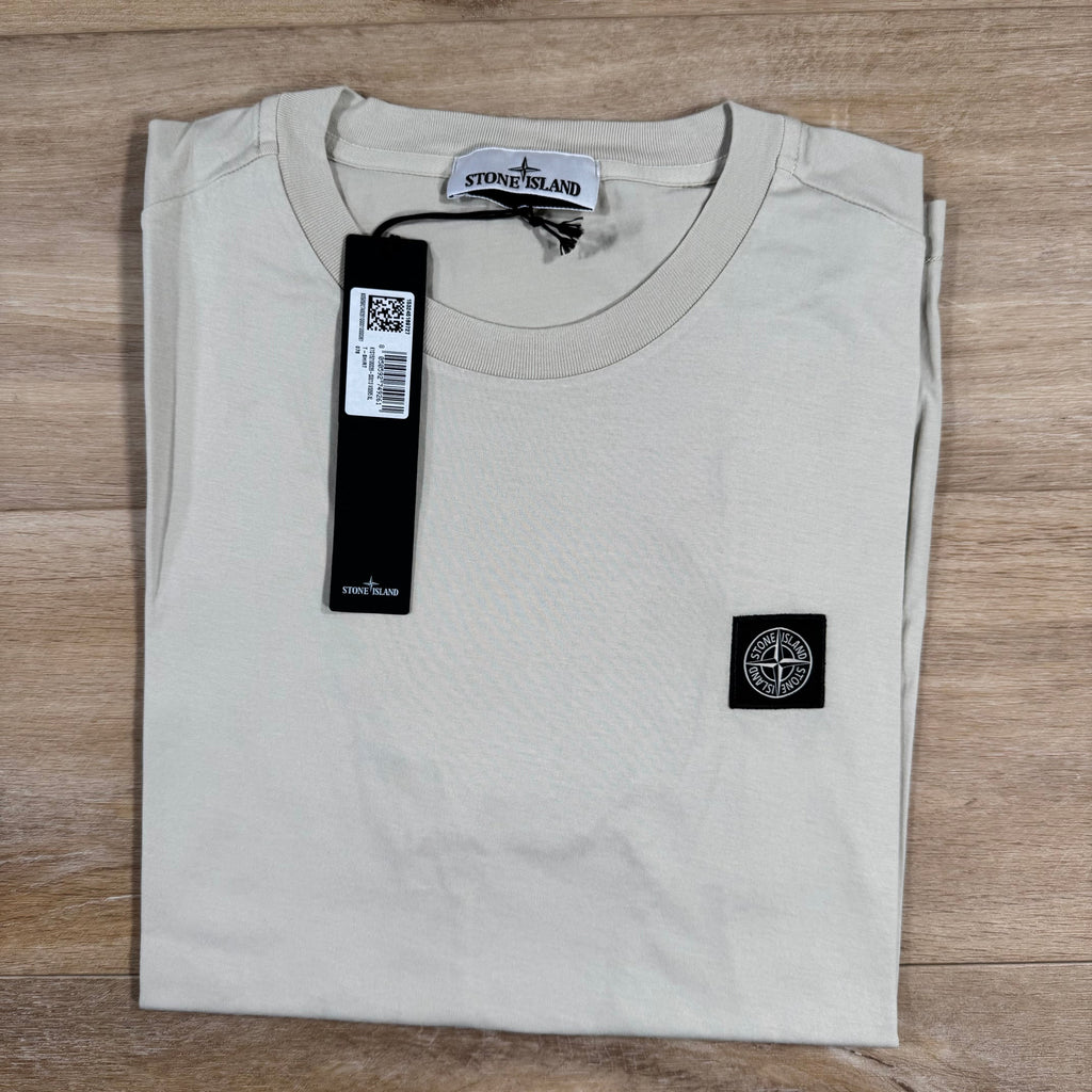 Stone Island Patch Logo T-Shirt in Sand -Usfansport