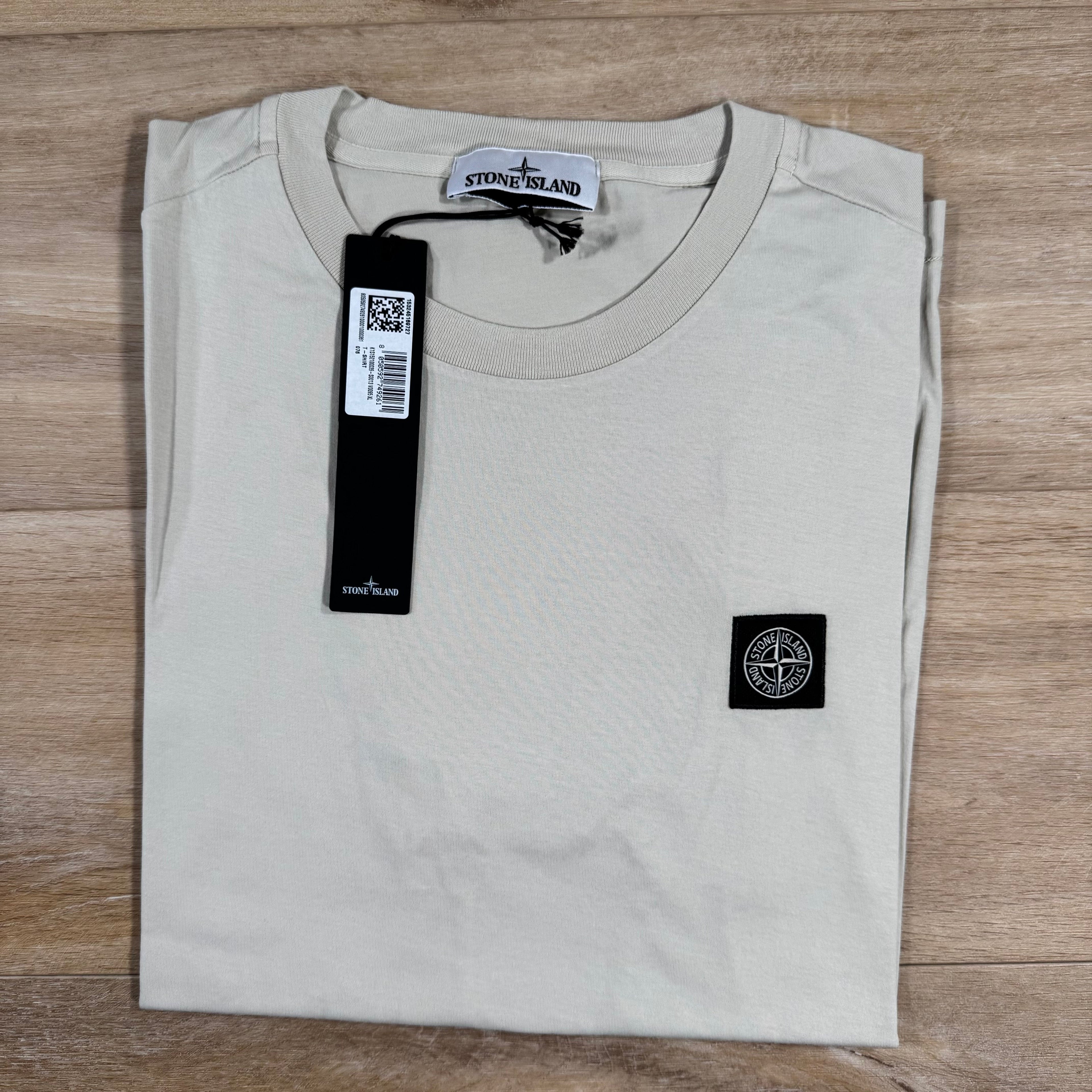 Stone Island Patch Logo T-Shirt in Sand -Usfansport