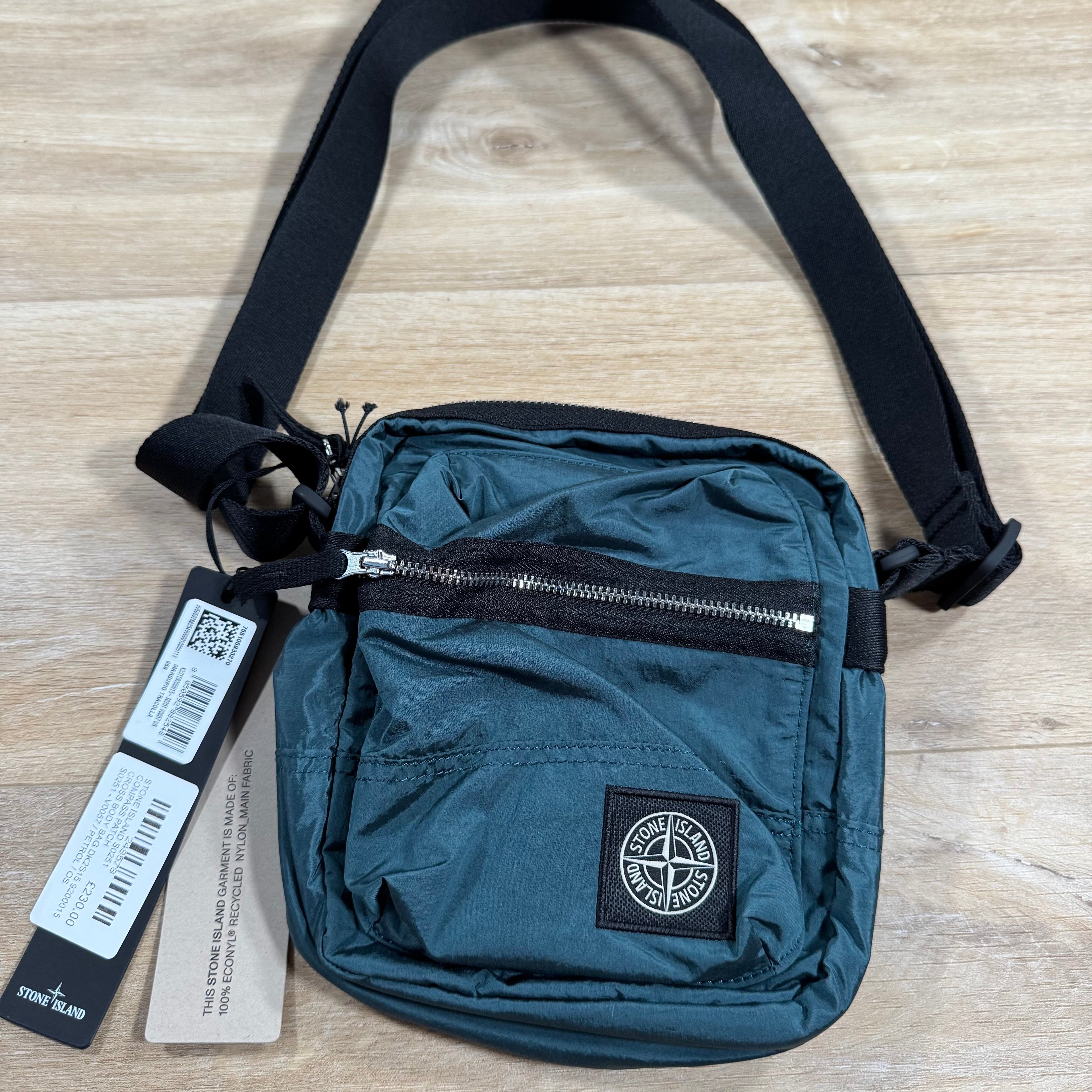 Stone Island Coated Nylon Metal Body Bag in Dark Teal Green -Usfansport