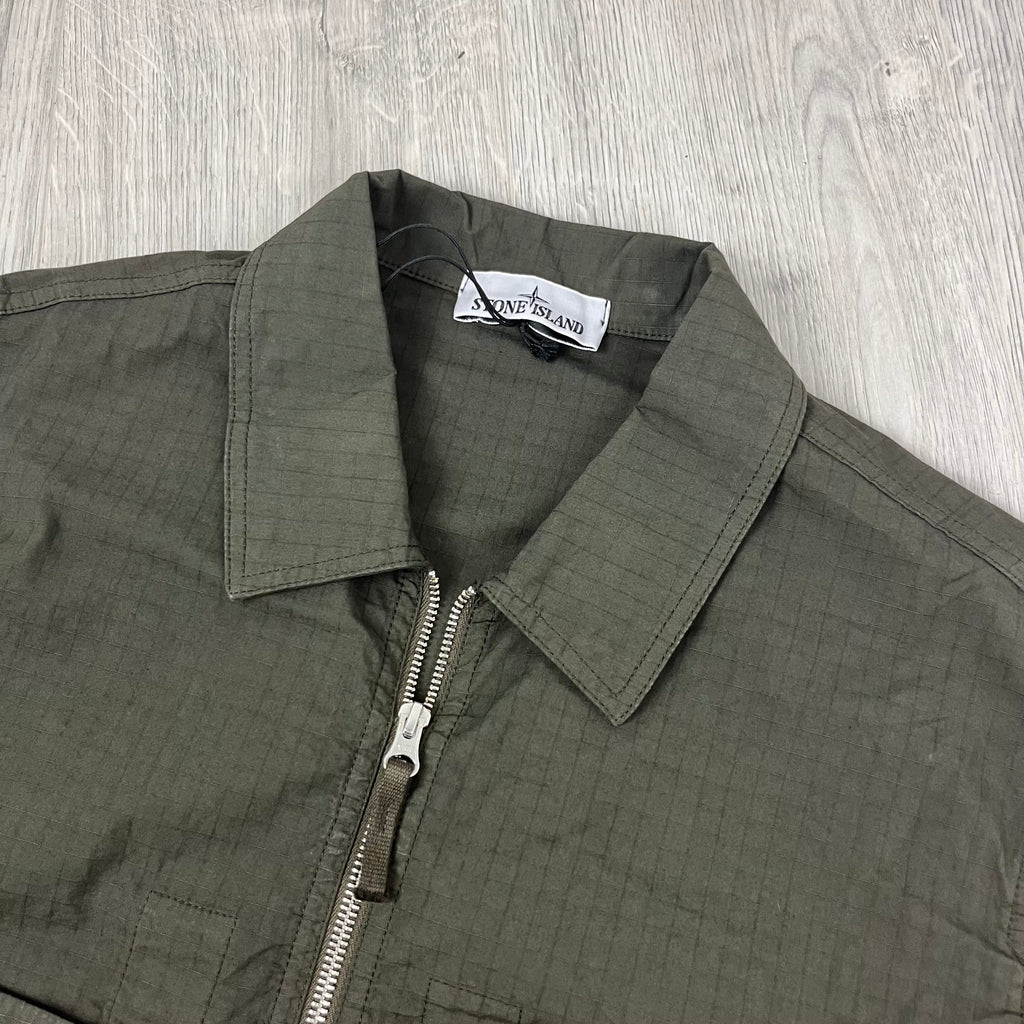 Stone Island Zip Overshirt - Musk -Usfansport