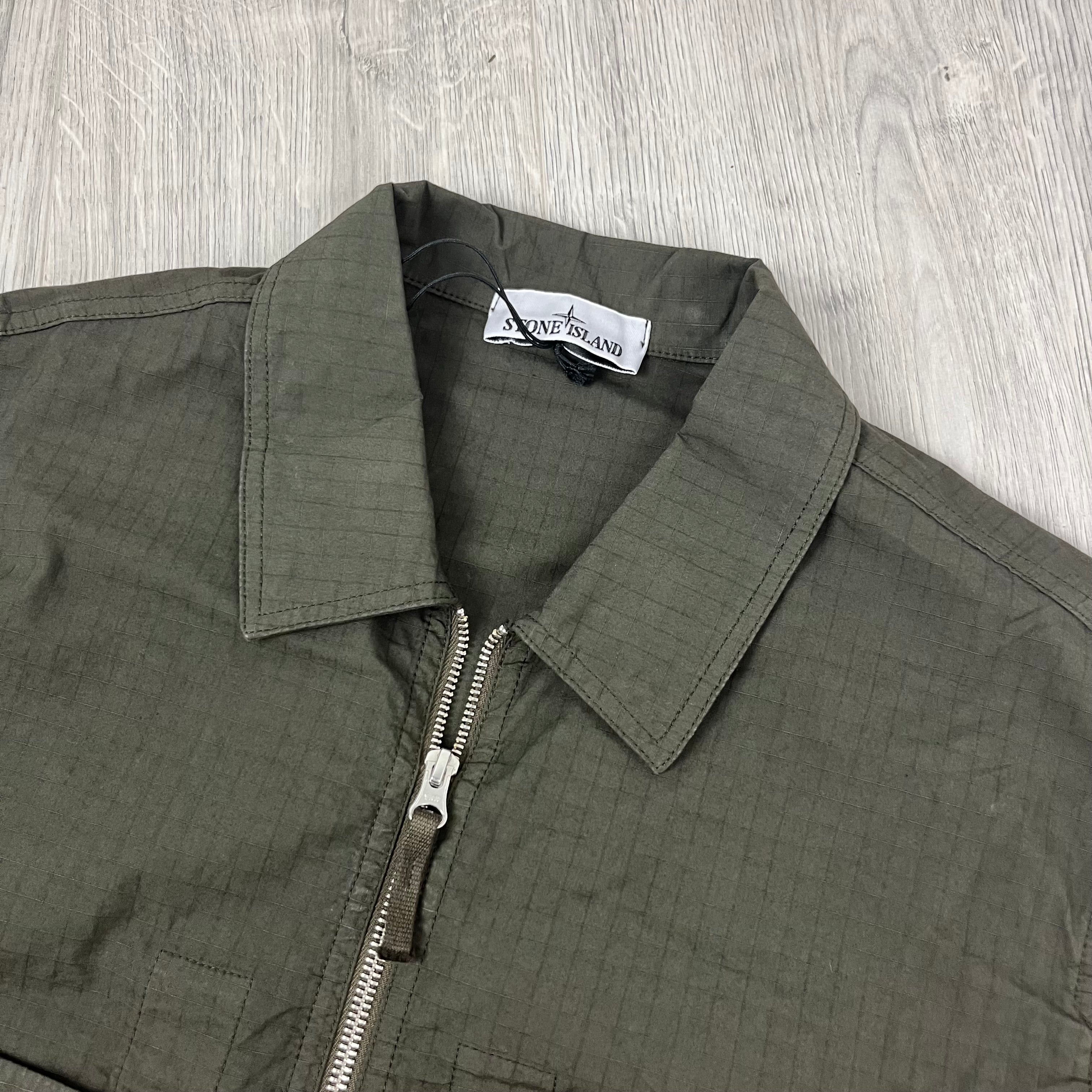 Stone Island Zip Overshirt - Musk -Usfansport