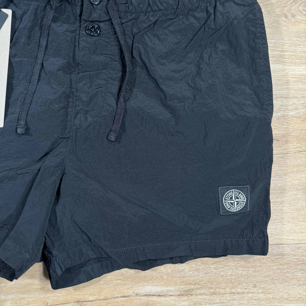 Stone Island Nylon Metal Button Swim Shorts in Black -Usfansport