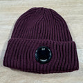 CP Company Extra Fine Merino Wool Lens Beanie in Potent Purple -Usfansport