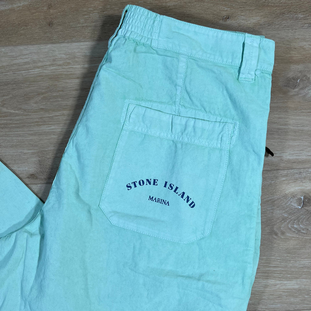 Stone Island Straight Leg Marina Trousers in Light Green -Usfansport