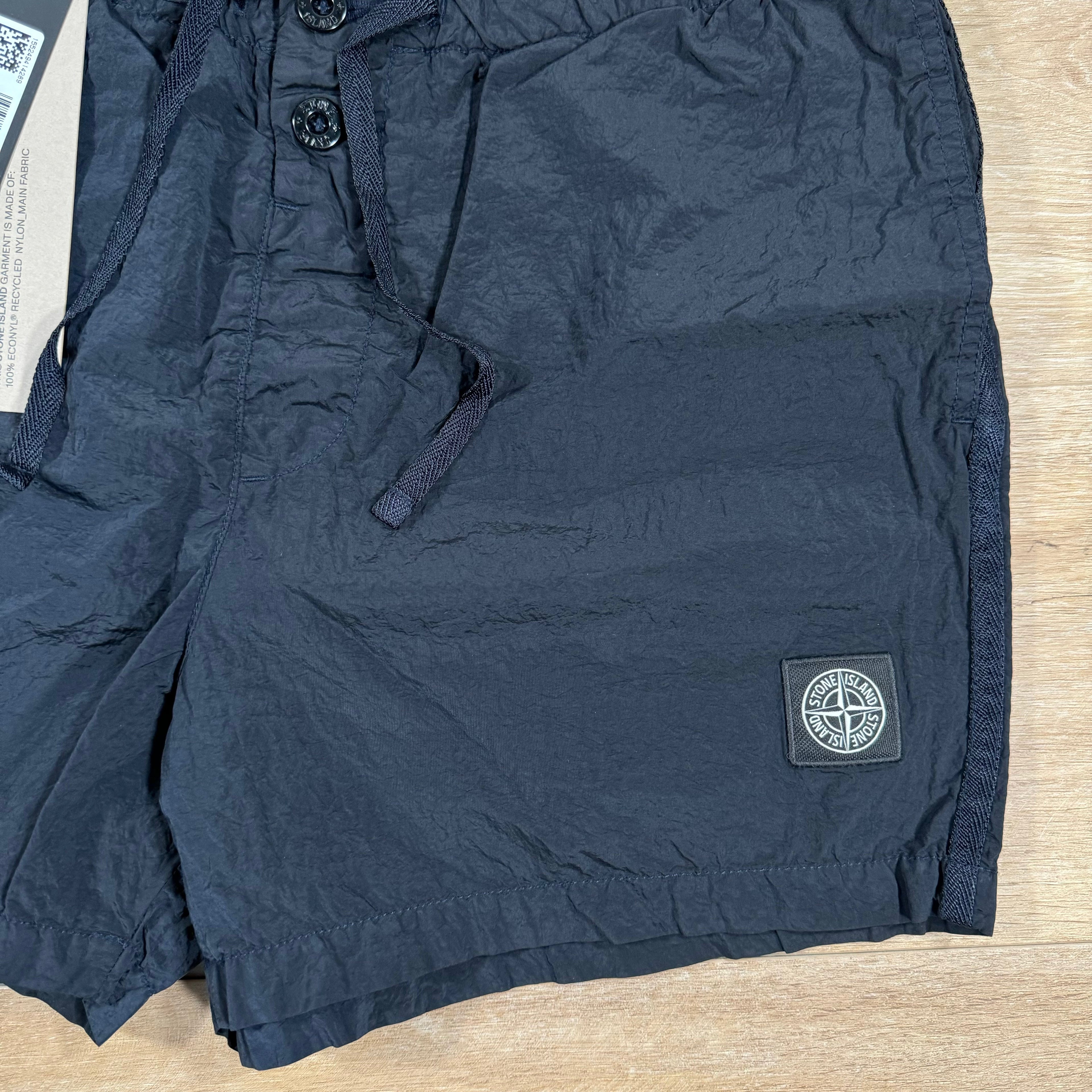Stone Island Nylon Metal Button Swim Shorts in Navy -Usfansport