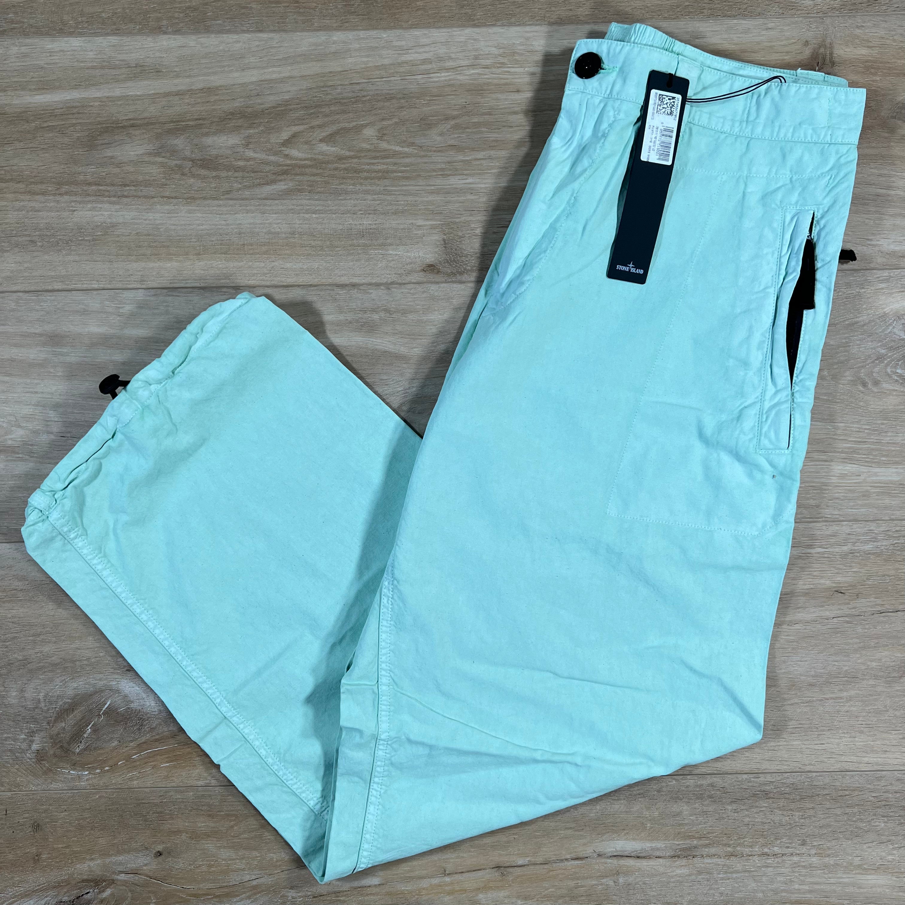 Stone Island Straight Leg Marina Trousers in Light Green -Usfansport