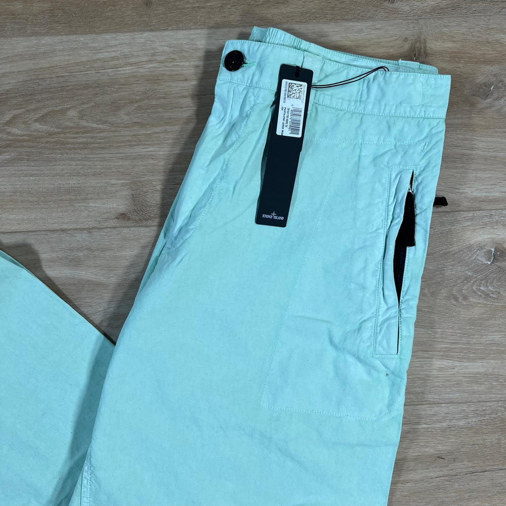 Stone Island Straight Leg Marina Trousers in Light Green -Usfansport