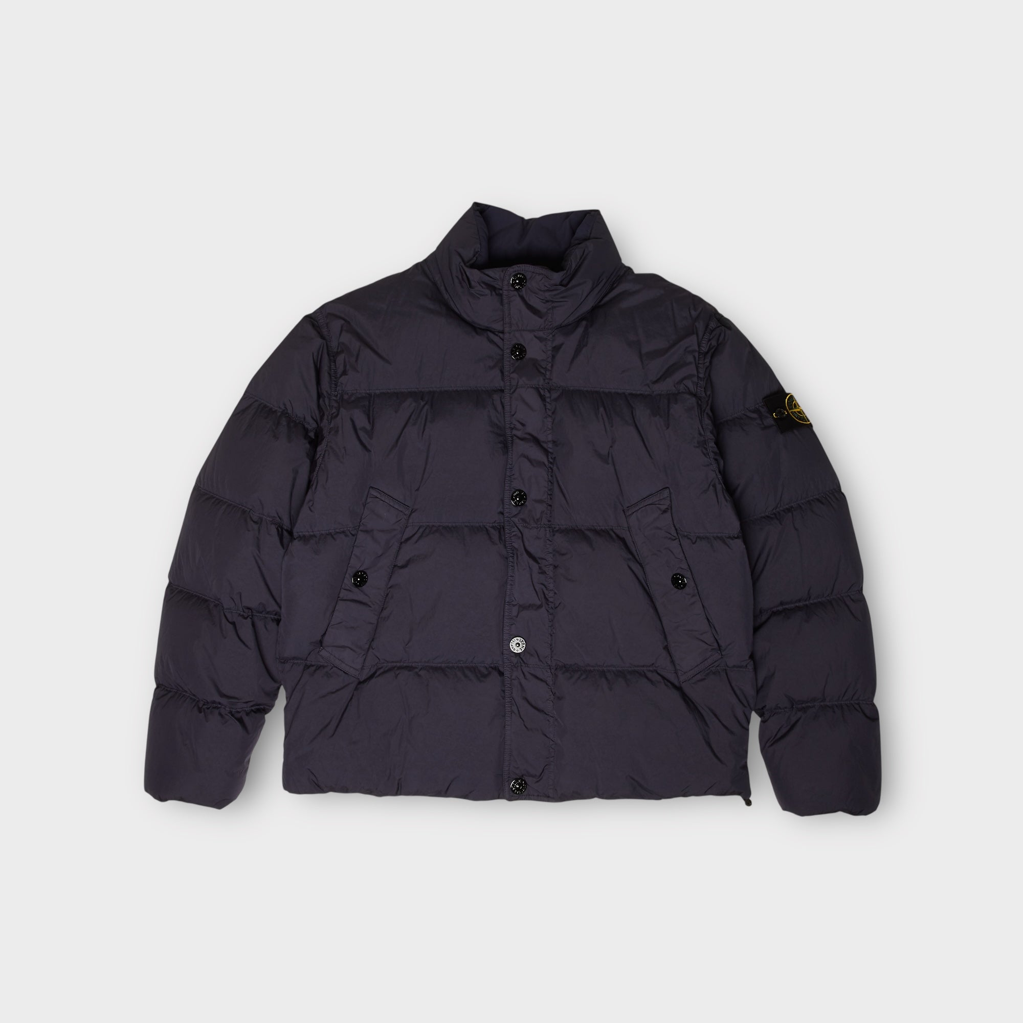 Stone Island Garment Crinkle Reps Dun Jakke I Navy