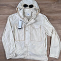 CP Company Flatt Nylon Goggle Overshirt in Pistachio Shell -Usfansport