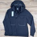 CP Company Flatt Nylon Goggle Overshirt in Black -Usfansport