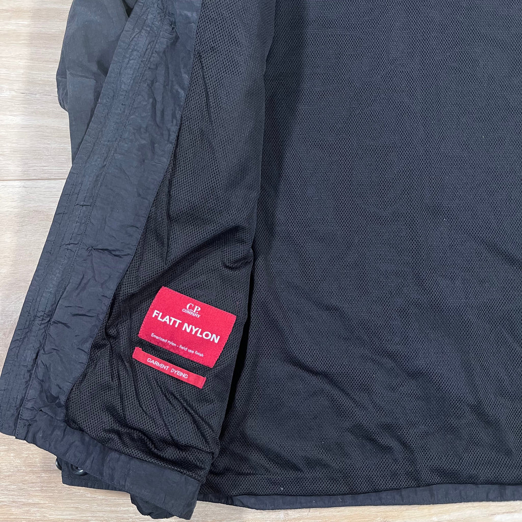 CP Company Flatt Nylon Goggle Overshirt in Black -Usfansport