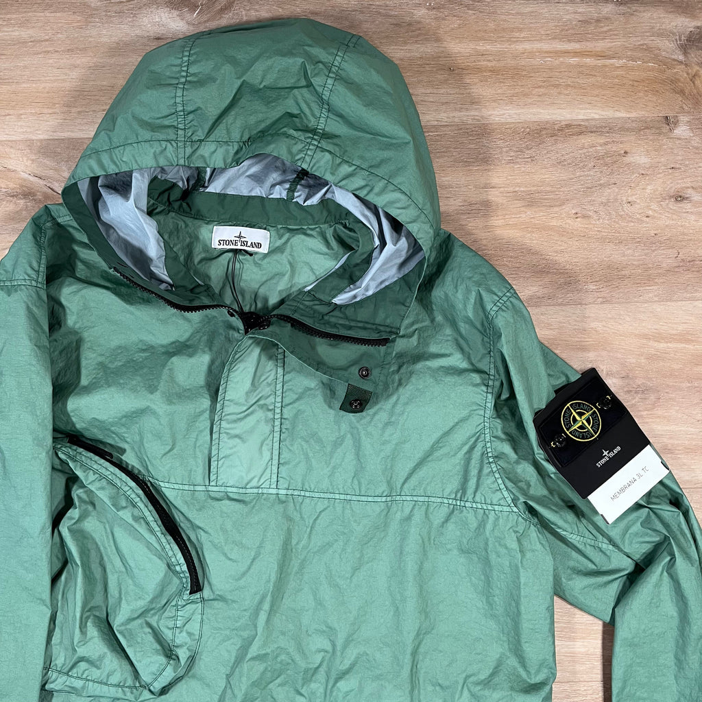 Stone Island Membrana 3L TC Anorak Jacket in Mint -Usfansport