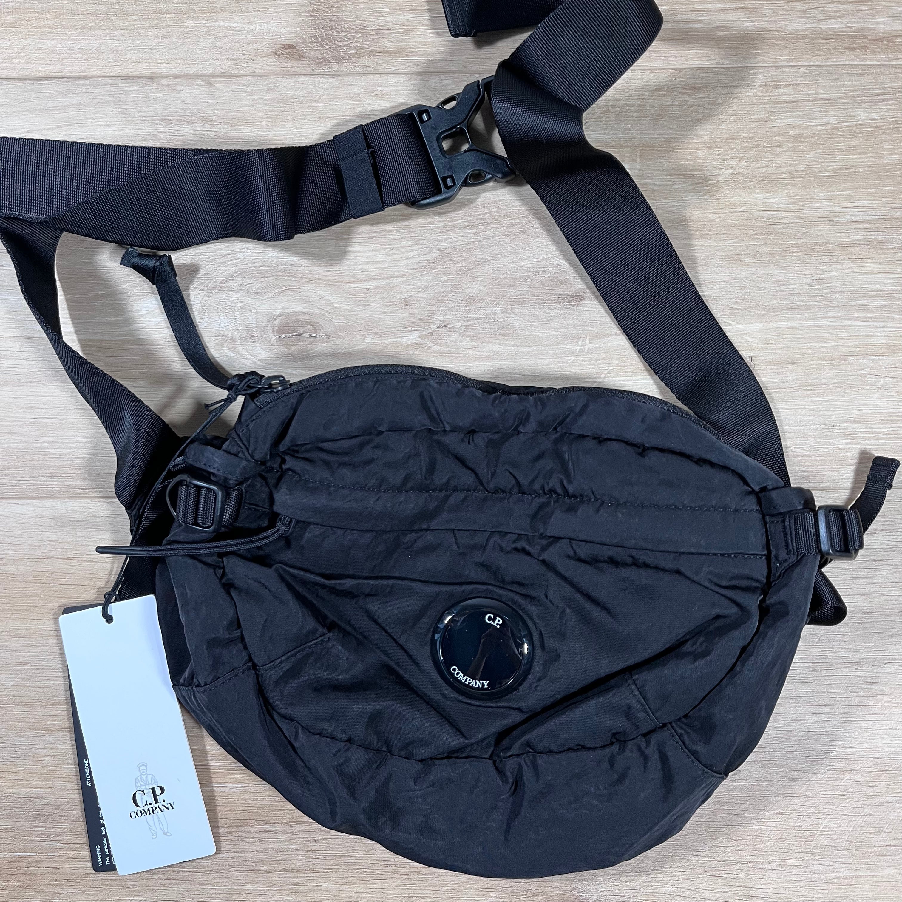 CP Company Nylon Crossbody Lens Bag in Black -Usfansport
