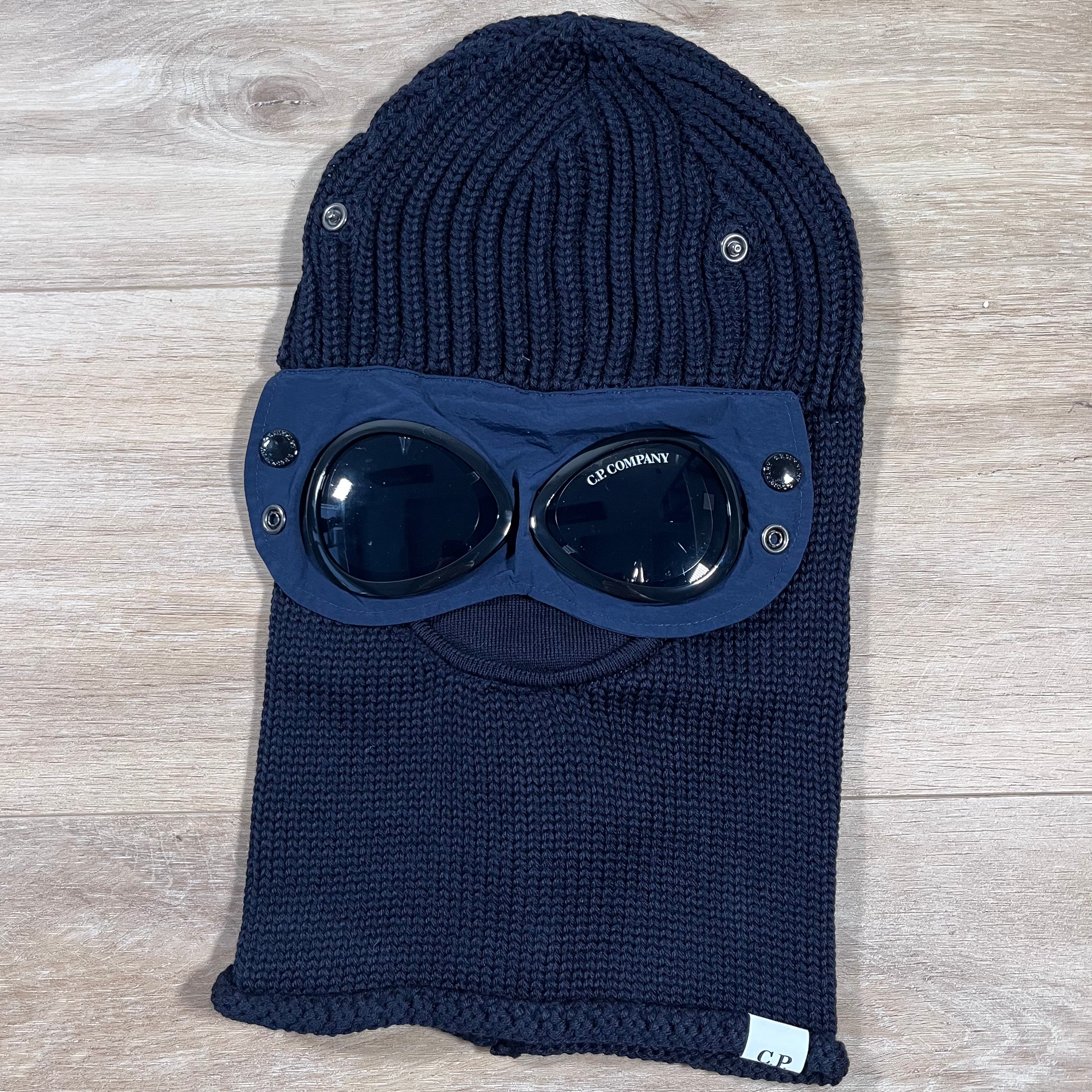 CP Company Merino Wool Goggle Balaclava in Navy -Usfansport