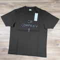 CP Company Mercerized 30/2 Jersey Twisted Logo T-Shirt in Ivy Green -Usfansport