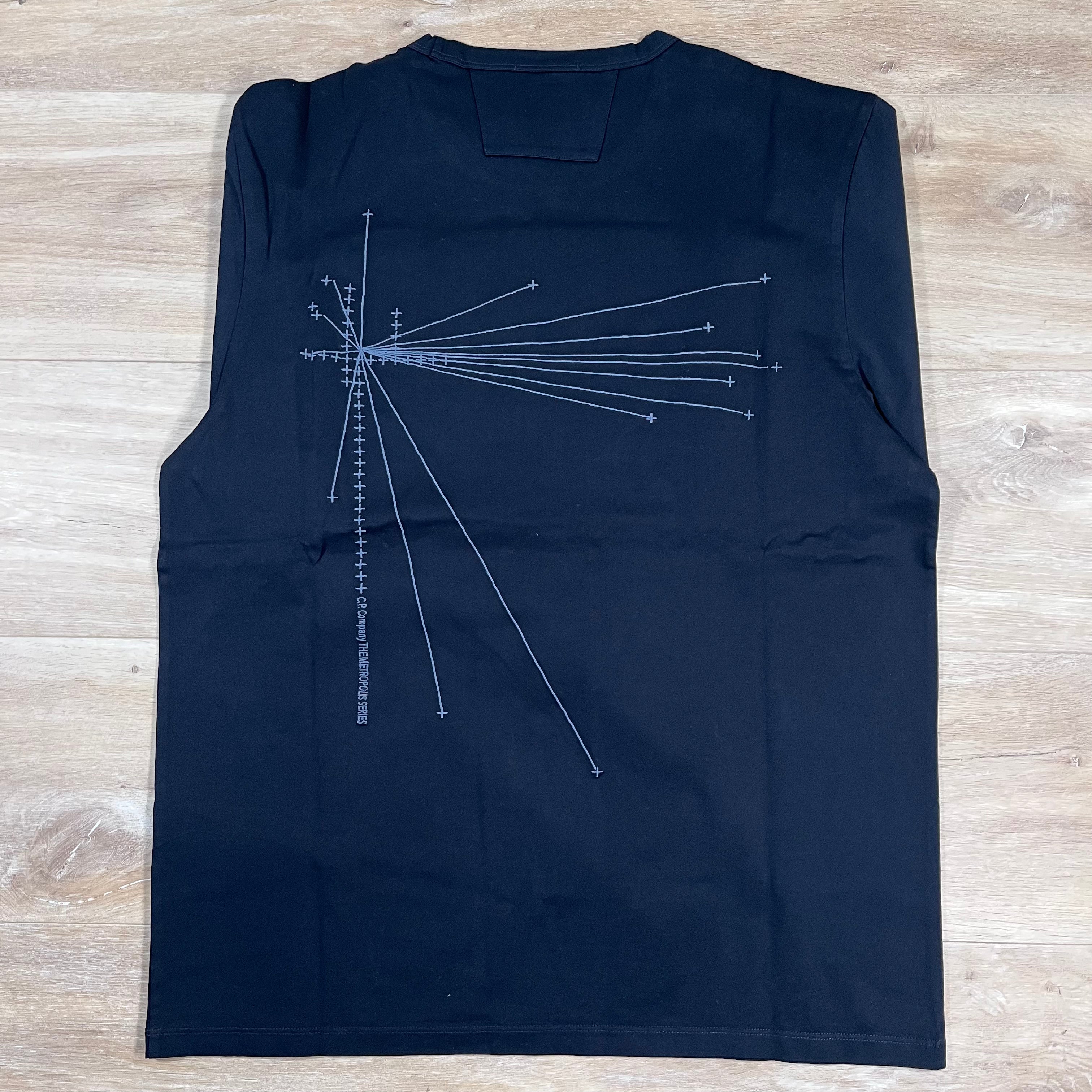 CP Company Metropolis Long Sleeved T-Shirt in Black -Usfansport