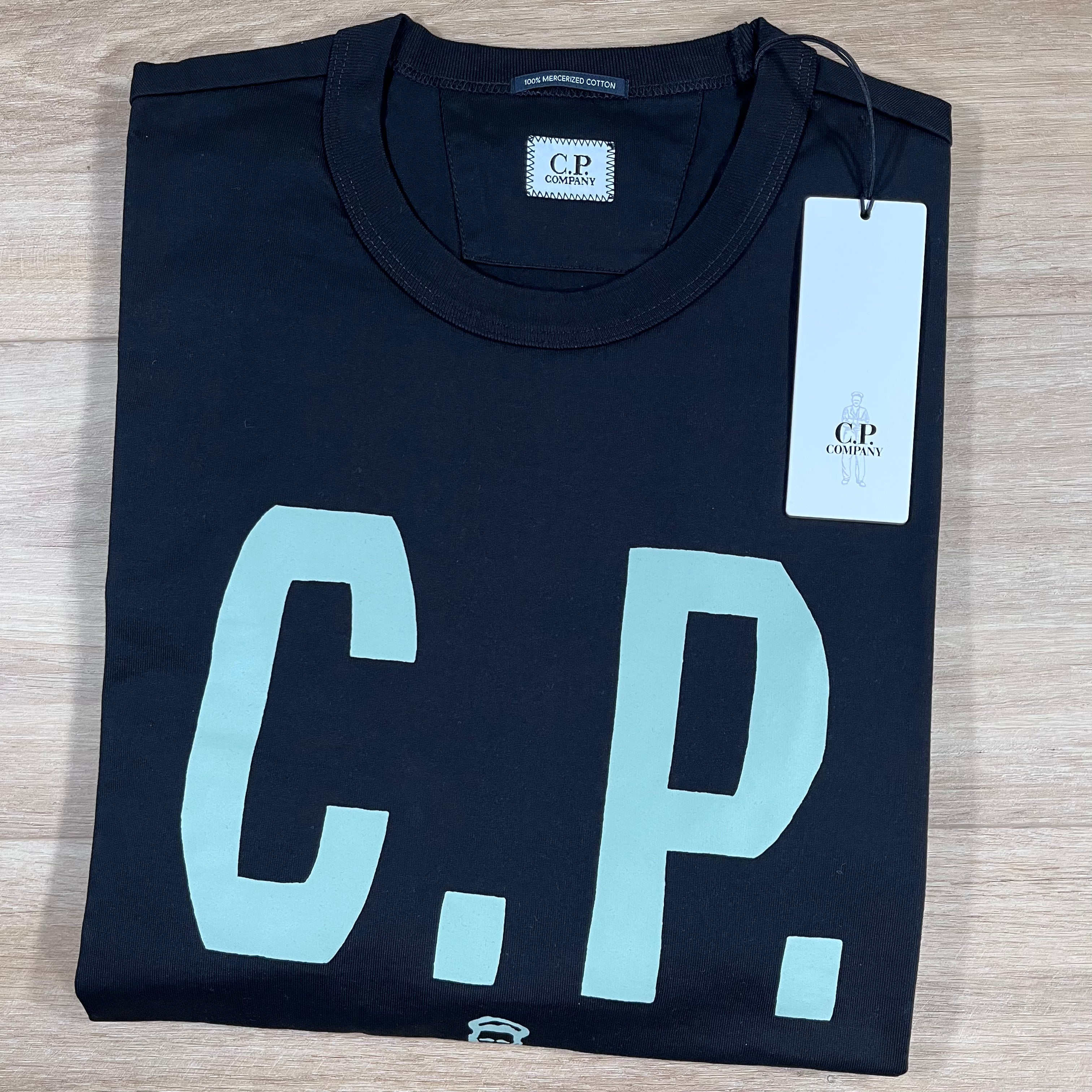 CP Company Mercerized 30/2 Jersey Sailor T-Shirt in Black -Usfansport
