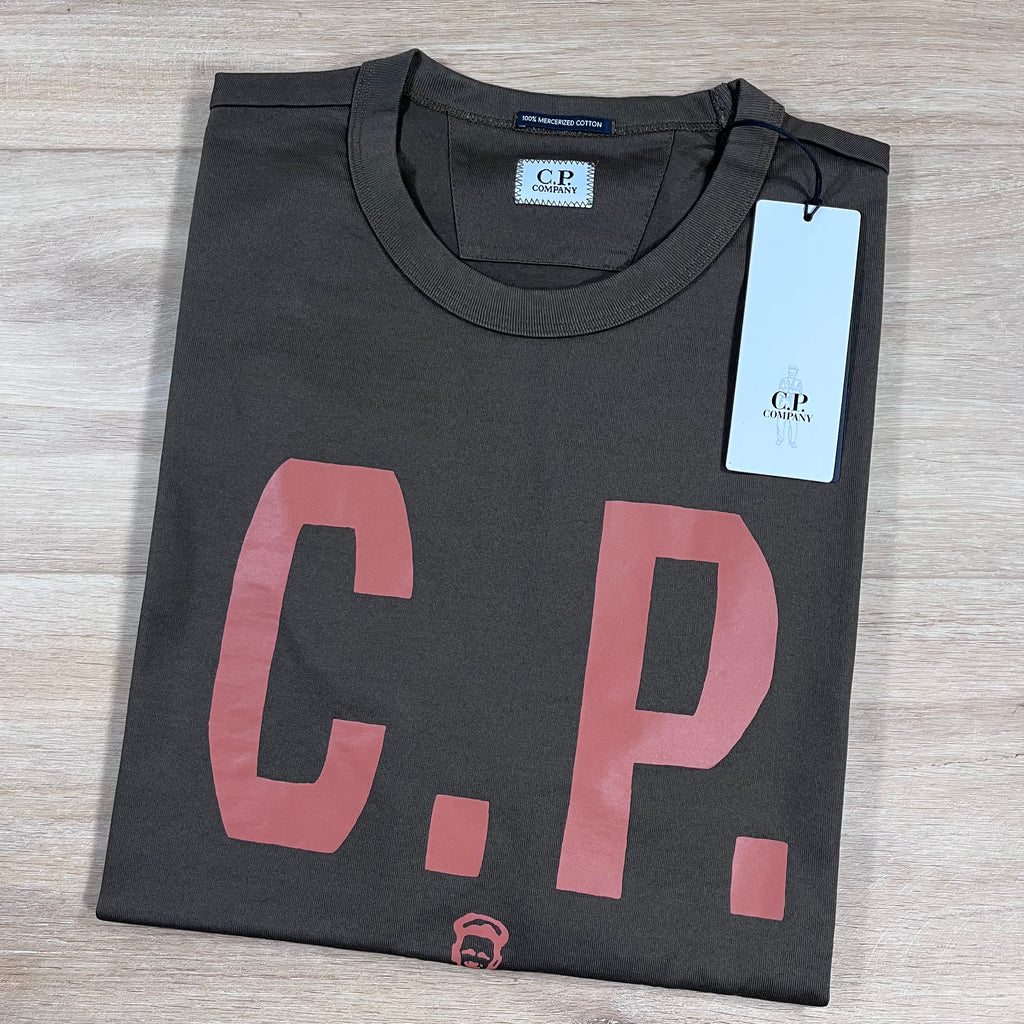 CP Company Mercerized 30/2 Jersey Sailor T-Shirt in Ivy Green -Usfansport