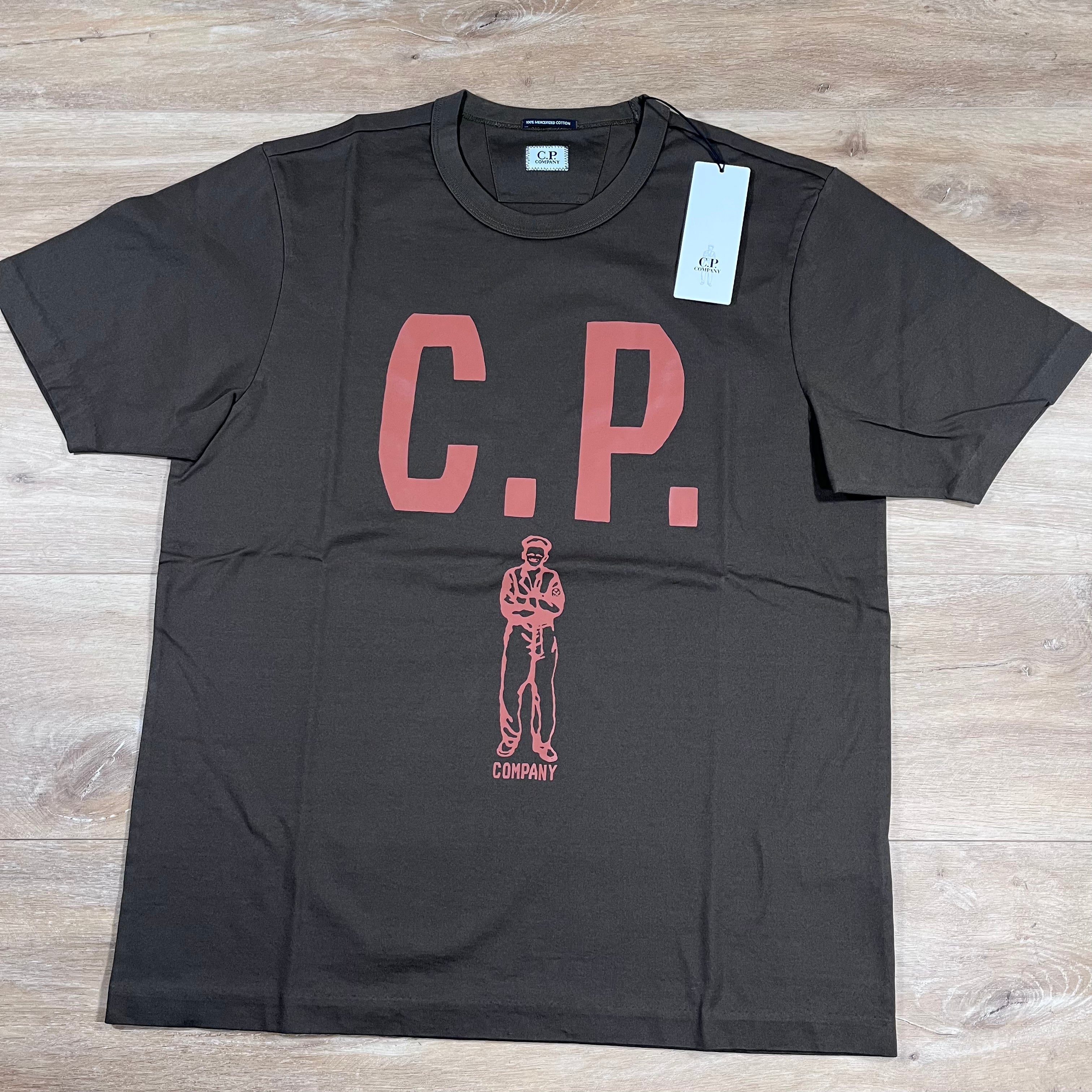 CP Company Mercerized 30/2 Jersey Sailor T-Shirt in Ivy Green -Usfansport
