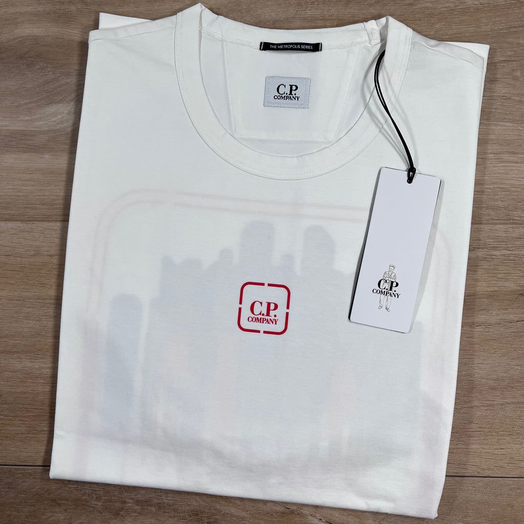 CP Company Metropolis T-Shirt in White -Usfansport