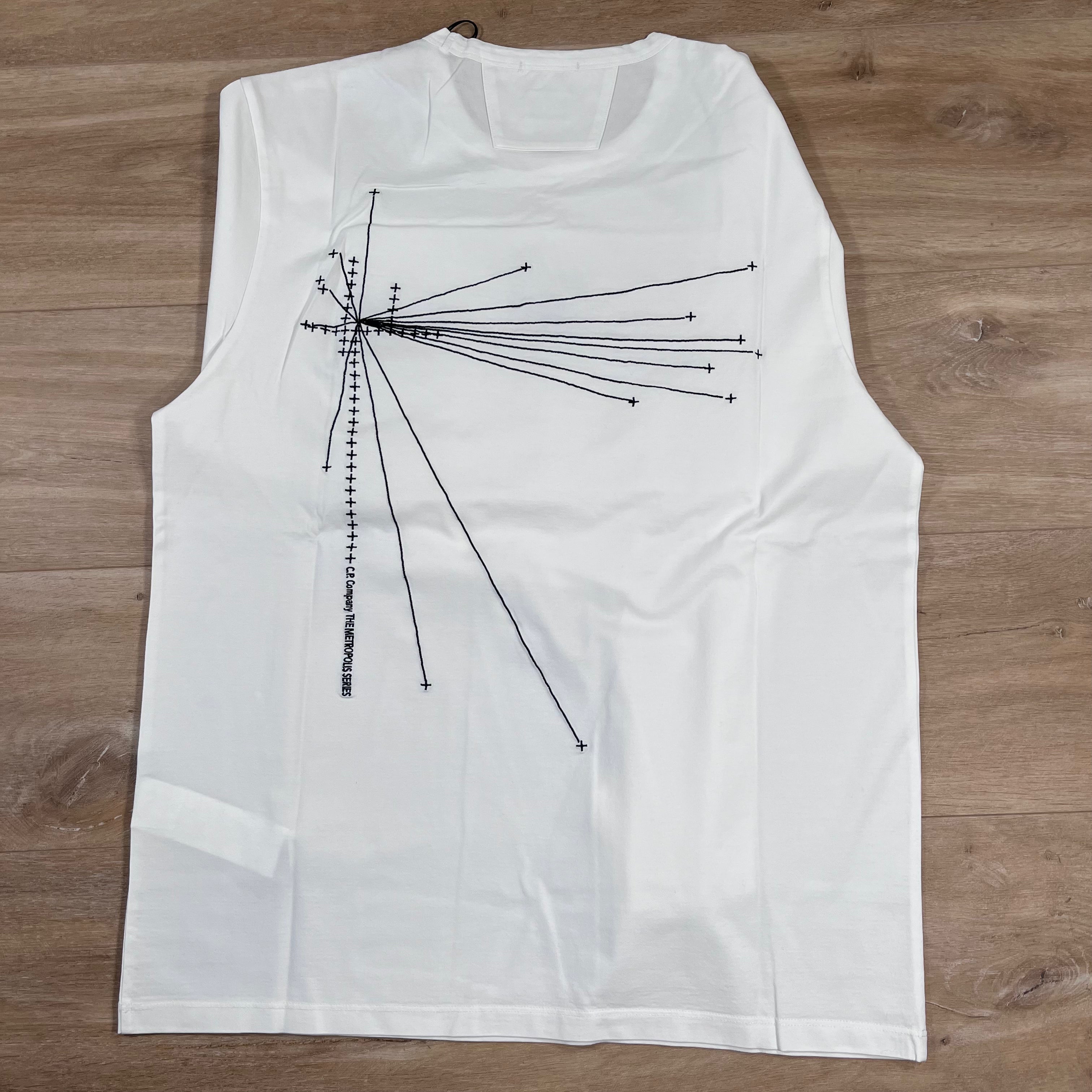 CP Company Metropolis Long Sleeved T-Shirt in White -Usfansport