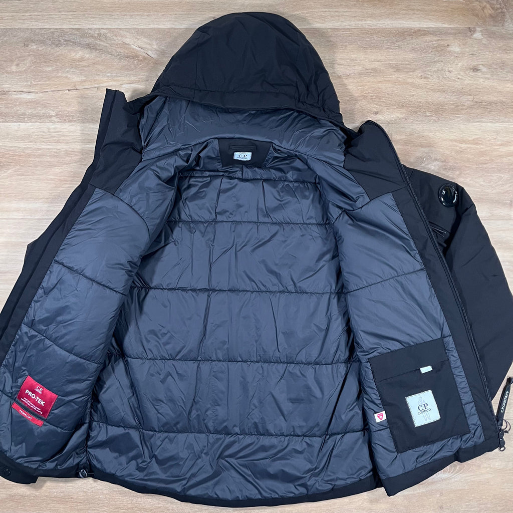 CP Company Pro-Tek Padded Lens Jacket in Black -Usfansport