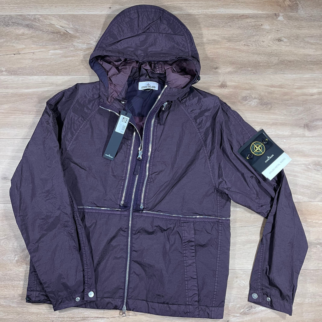 Stone Island Nylon Metal Watro-TC Convertible Jacket in Burgundy -Usfansport