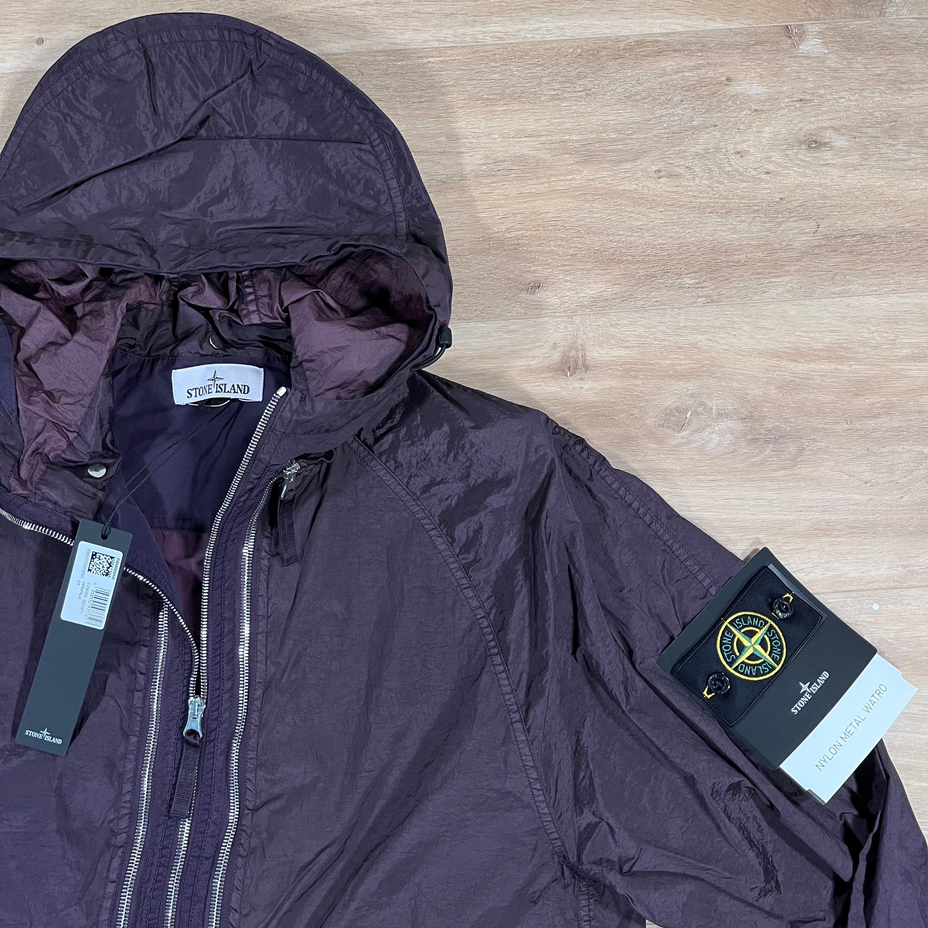Stone Island Nylon Metal Watro-TC Convertible Jacket in Burgundy -Usfansport