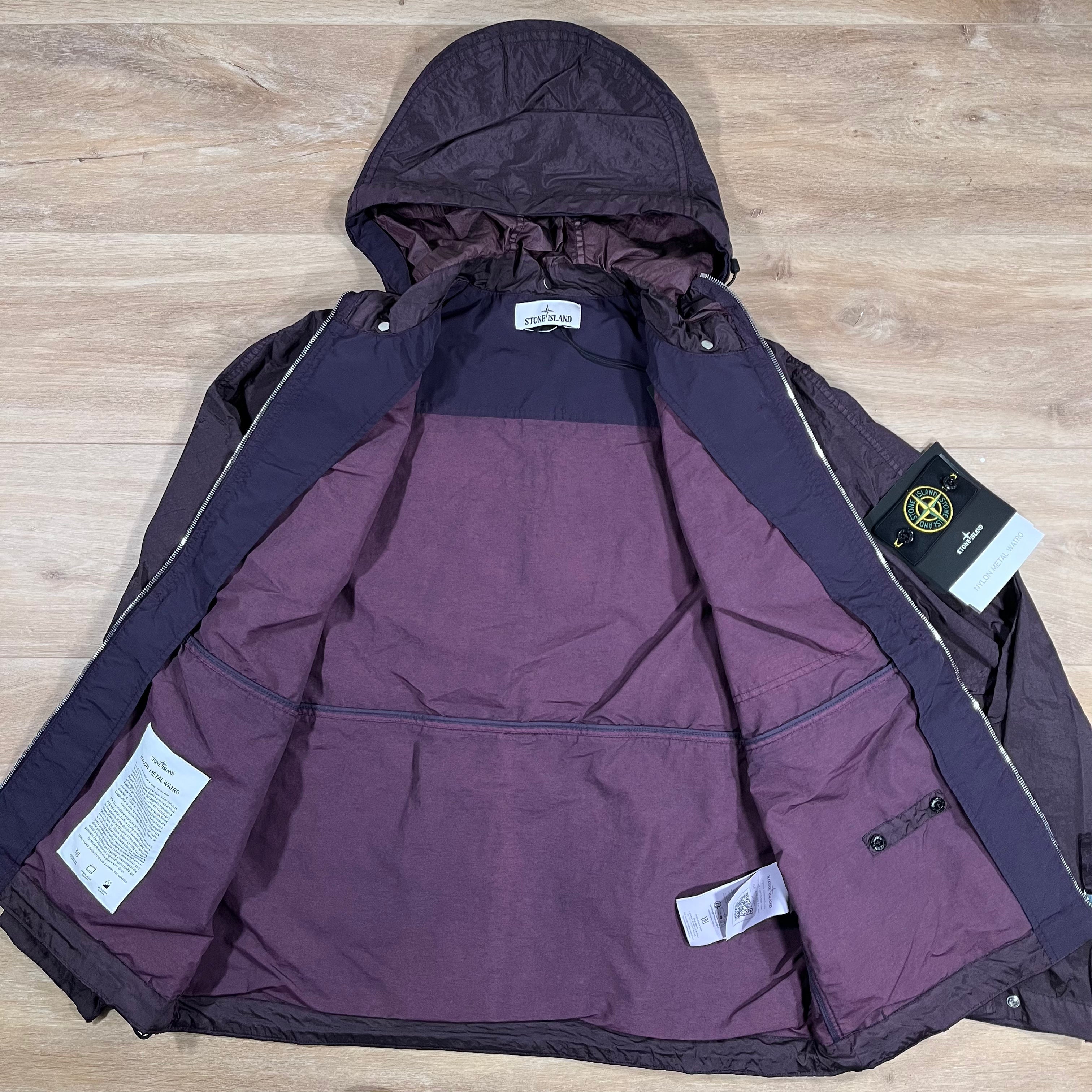 Stone Island Nylon Metal Watro-TC Convertible Jacket in Burgundy -Usfansport