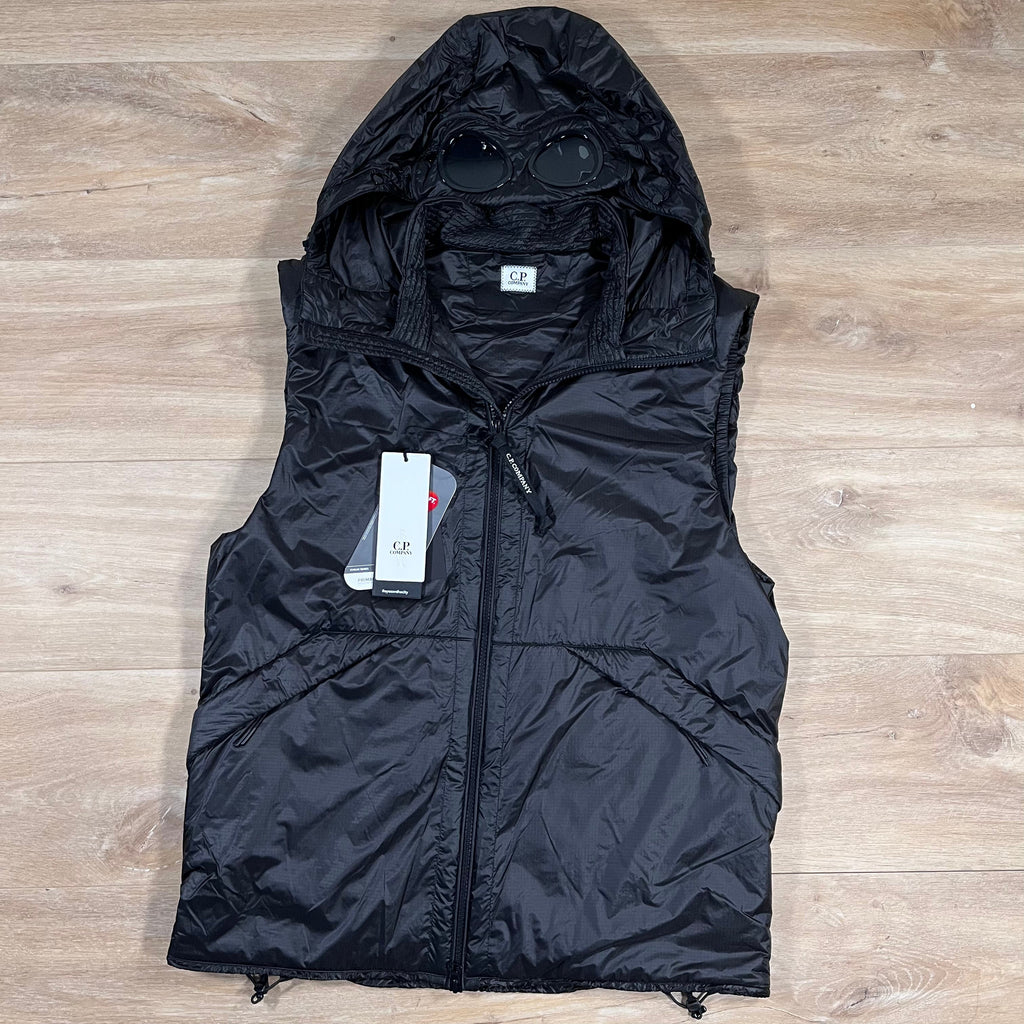 CP Company Nada Shell Goggle Padded Gilet in Black -Usfansport