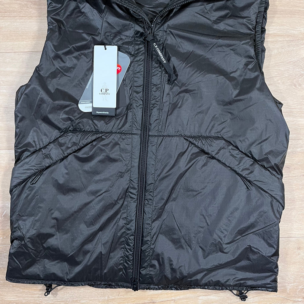 CP Company Nada Shell Goggle Padded Gilet in Black -Usfansport