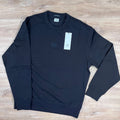 CP Company Metropolis Crewneck Fleece Sweatshirt in Black -Usfansport