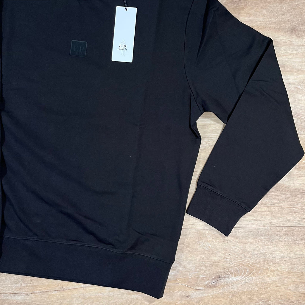CP Company Metropolis Crewneck Fleece Sweatshirt in Black -Usfansport