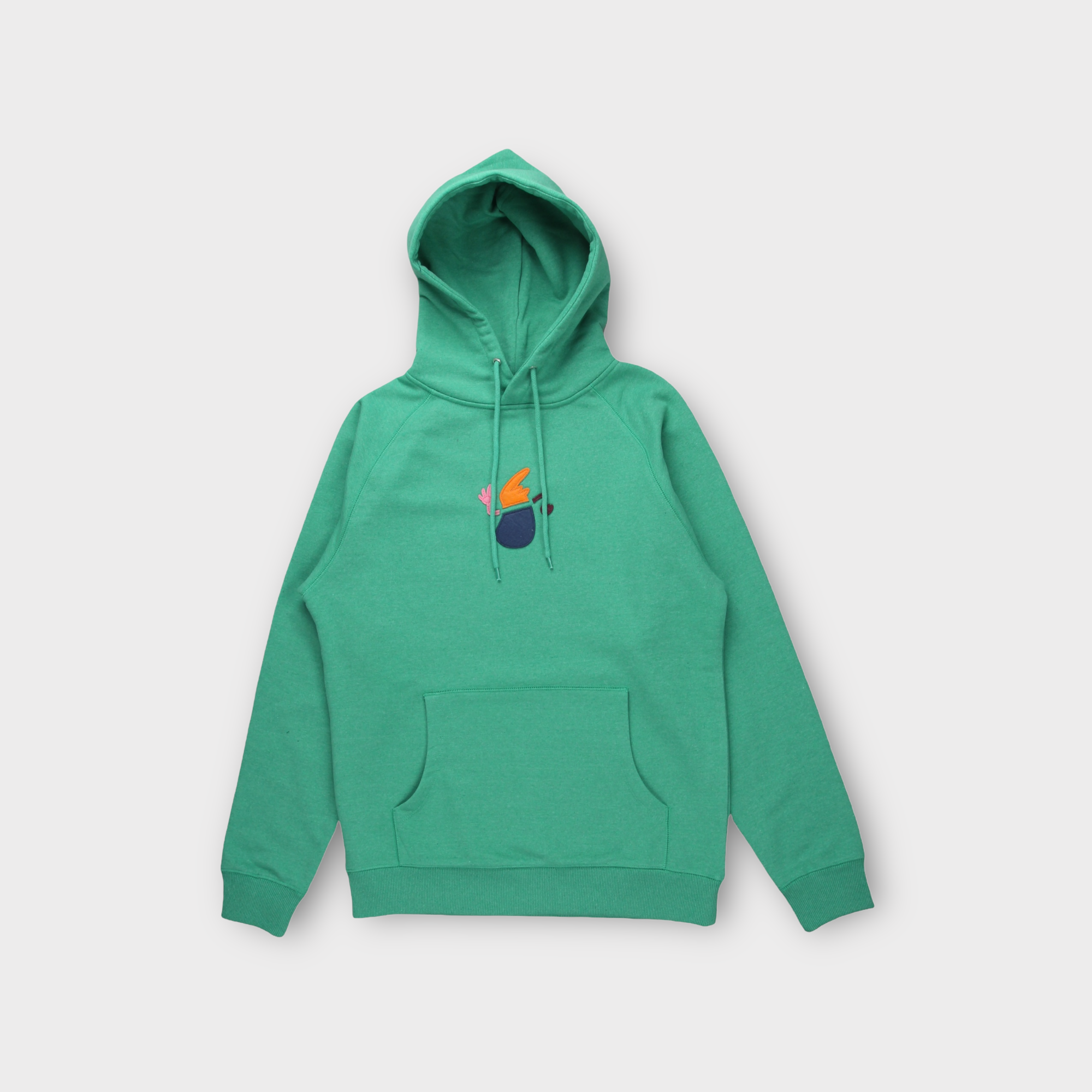Le Fix Stencil Terry Hoodie I Grøn