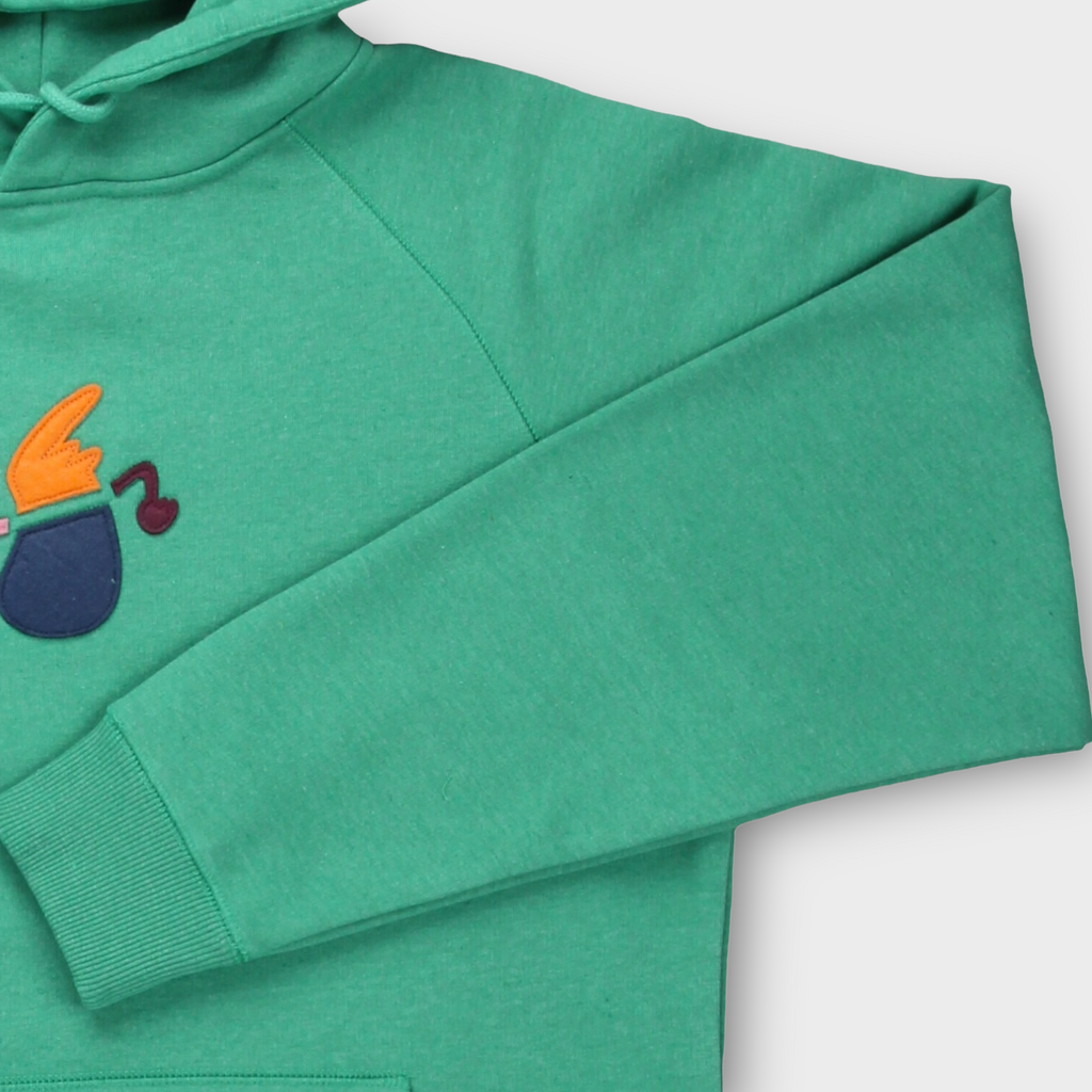 Le Fix Stencil Terry Hoodie I Grøn