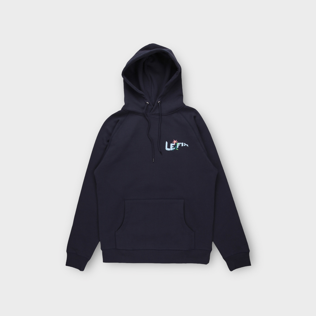 Le Fix Flower Kaj Hoodie I Navy