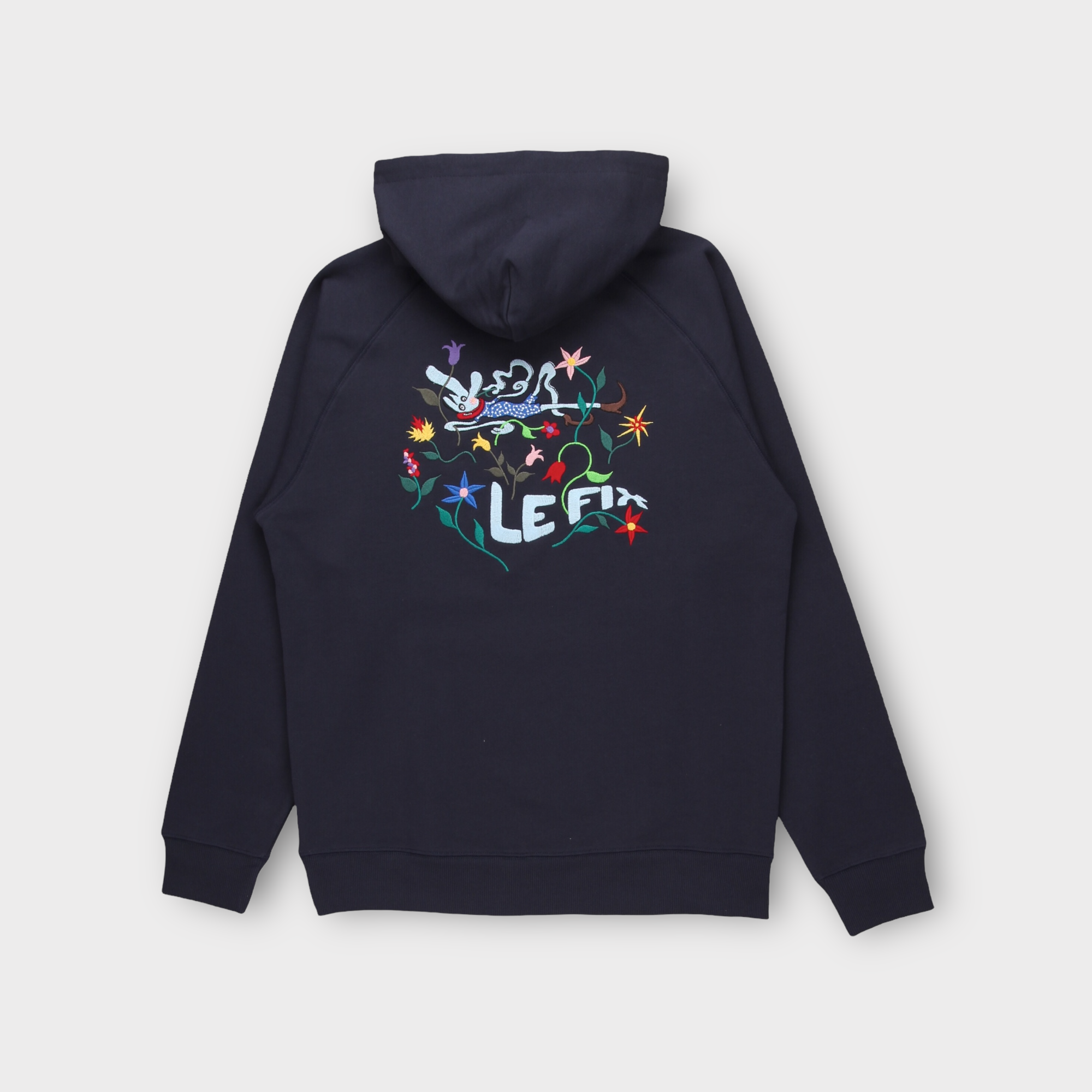 Le Fix Flower Kaj Hoodie I Navy