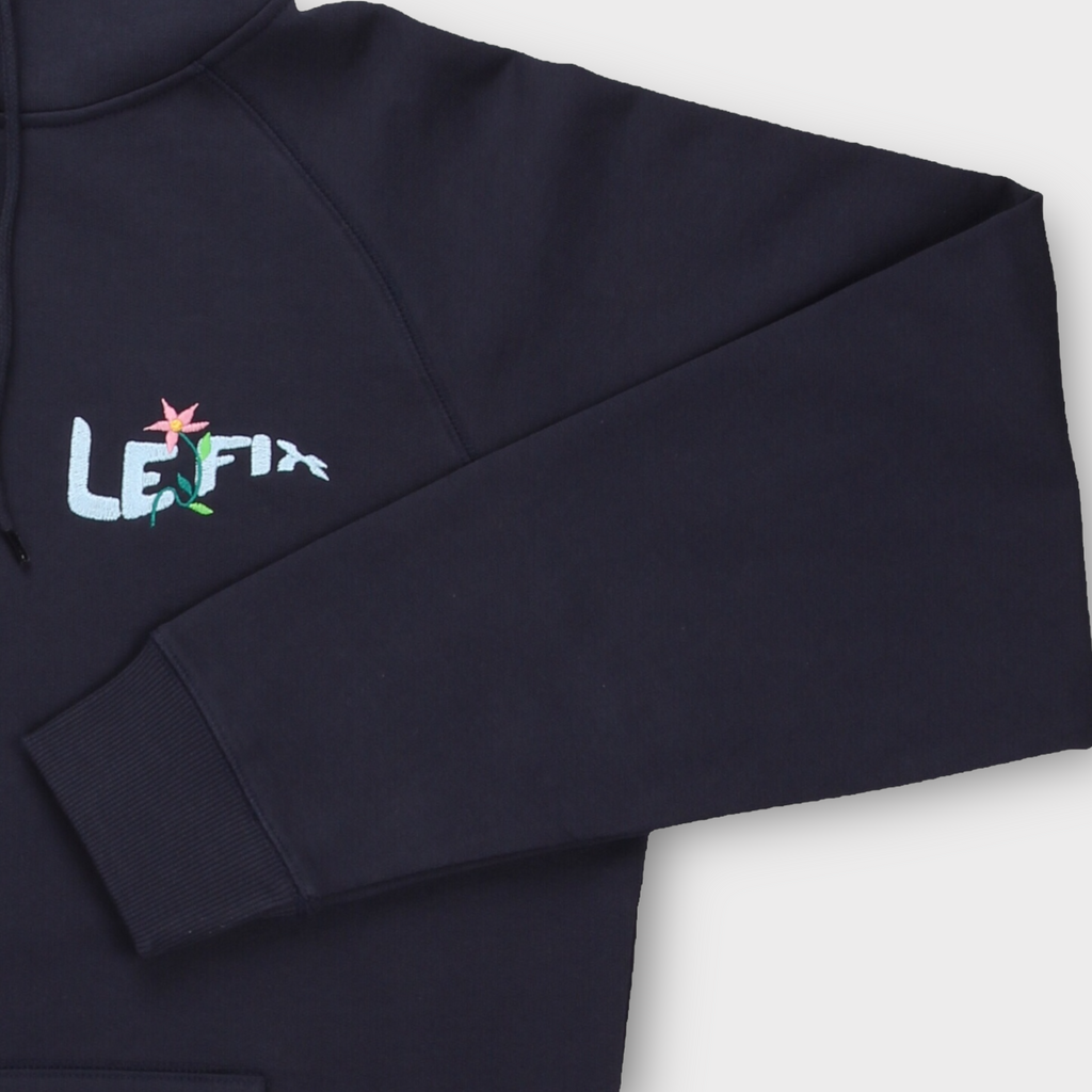 Le Fix Flower Kaj Hoodie I Navy
