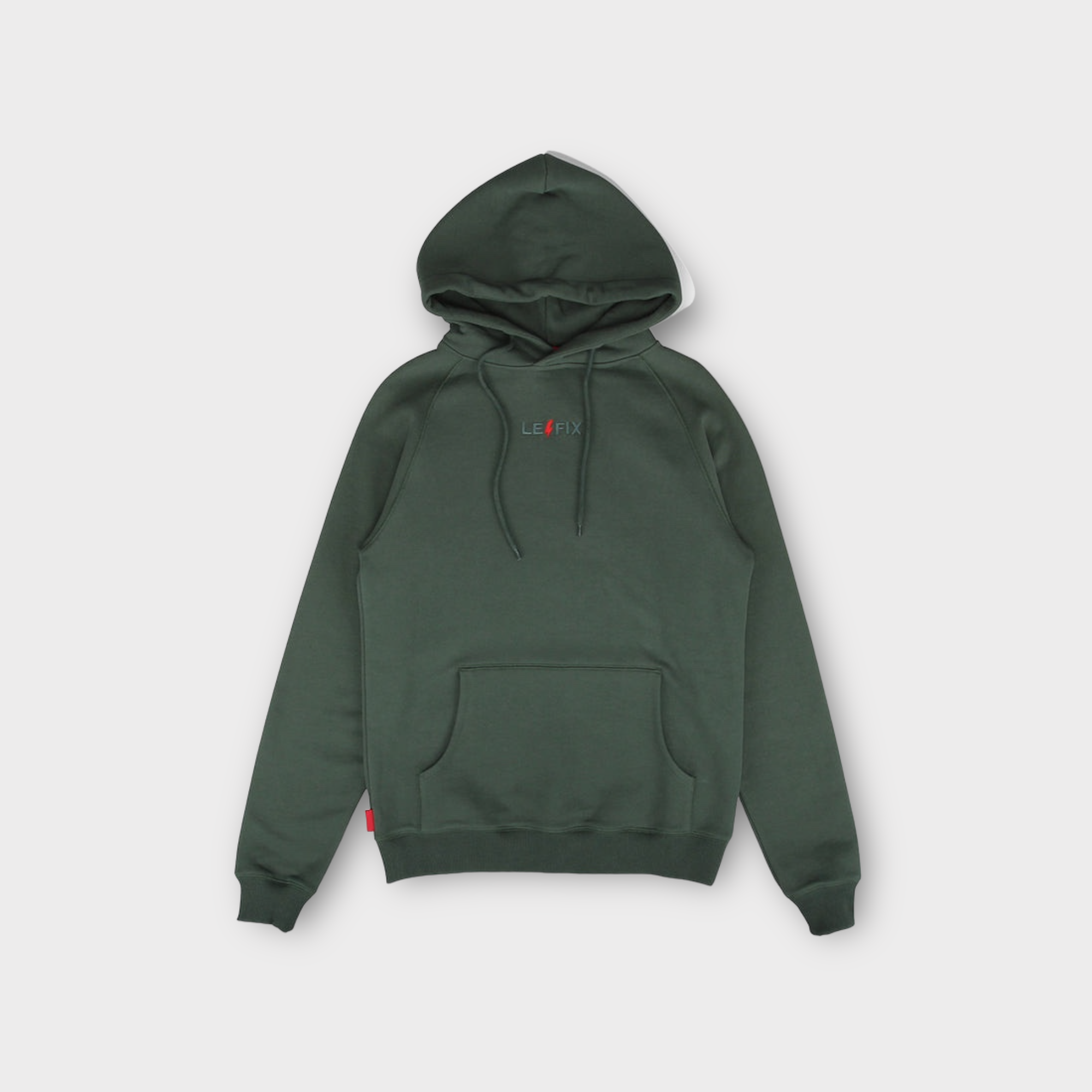 Le Fix Emb Hoodie I Grøn
