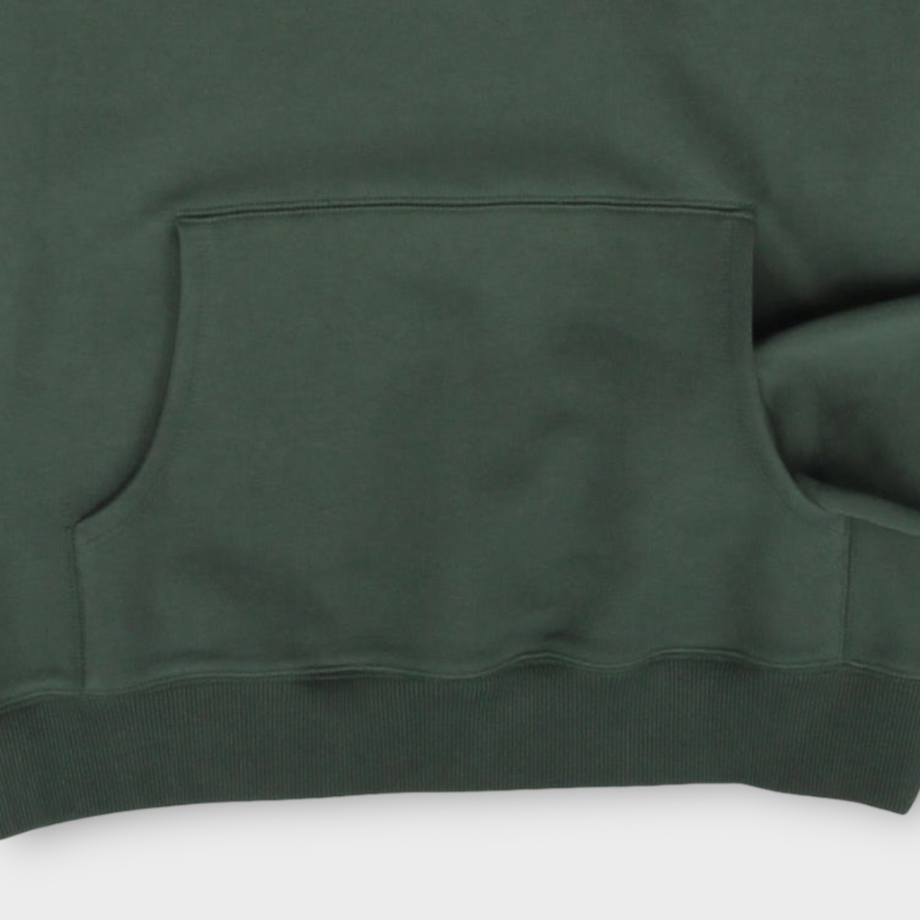 Le Fix Emb Hoodie I Grøn