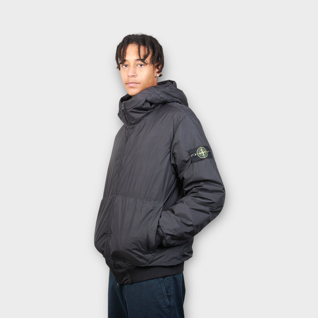 Stone Island Garment Crinkle Reps Jakke I Sort