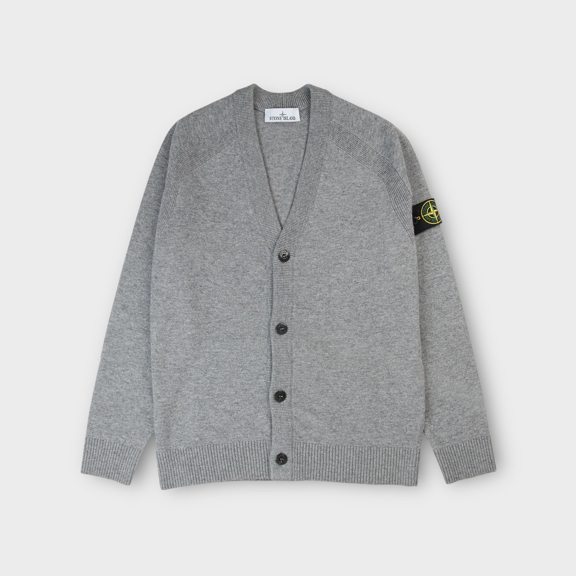 Stone Island Strik Cardigan I Grå