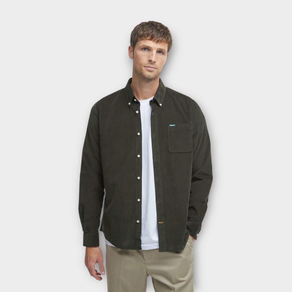 Barbour Ramsey Tailored Corduroy Skjorte I Grøn