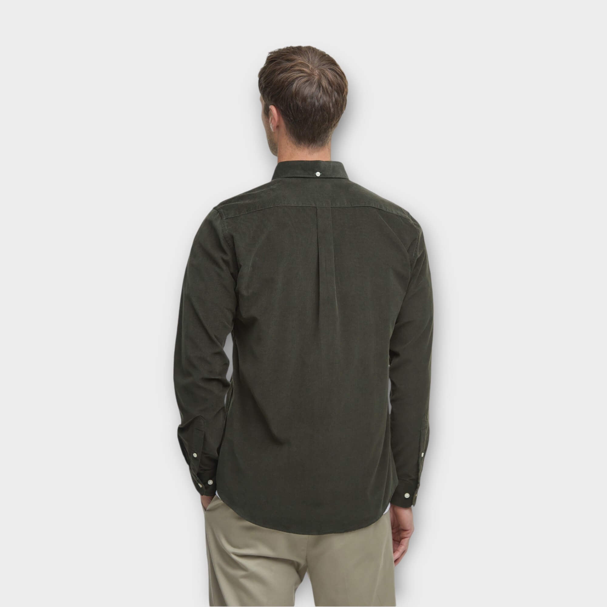Barbour Ramsey Tailored Corduroy Skjorte I Grøn