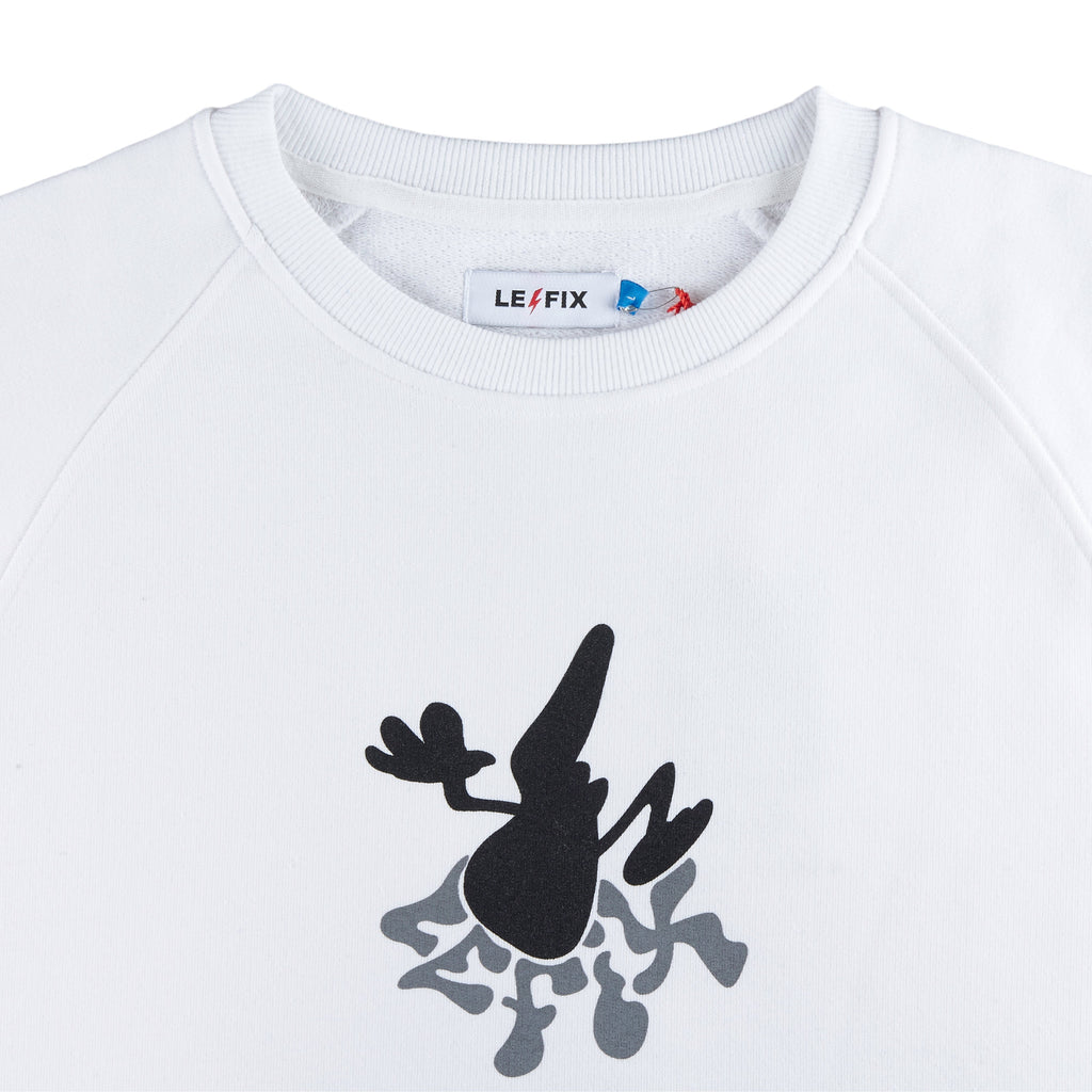 Le Fix Lite Lightning Kaj Crewneck I Hvid