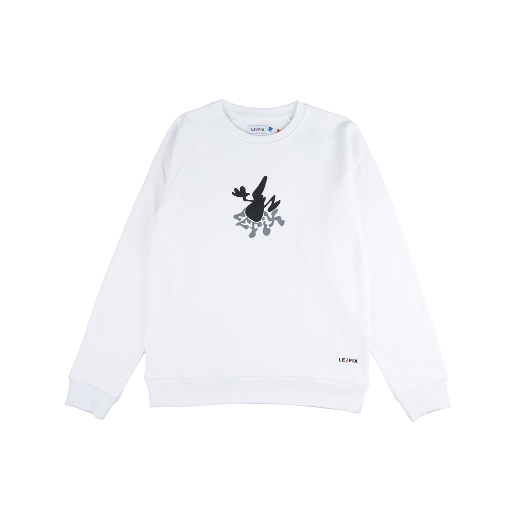 Le Fix Lite Lightning Kaj Crewneck I Hvid