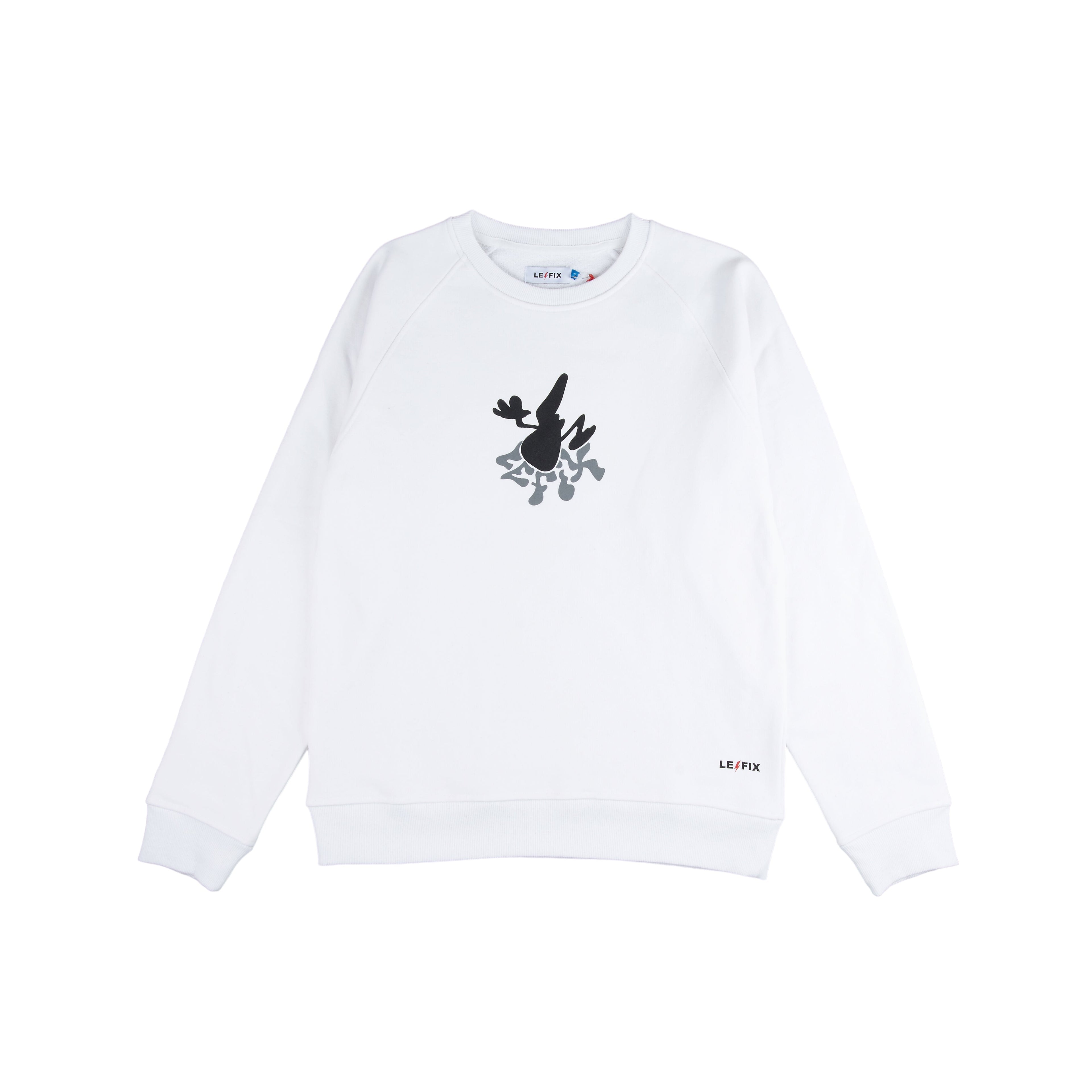 Le Fix Lite Lightning Kaj Crewneck I Hvid